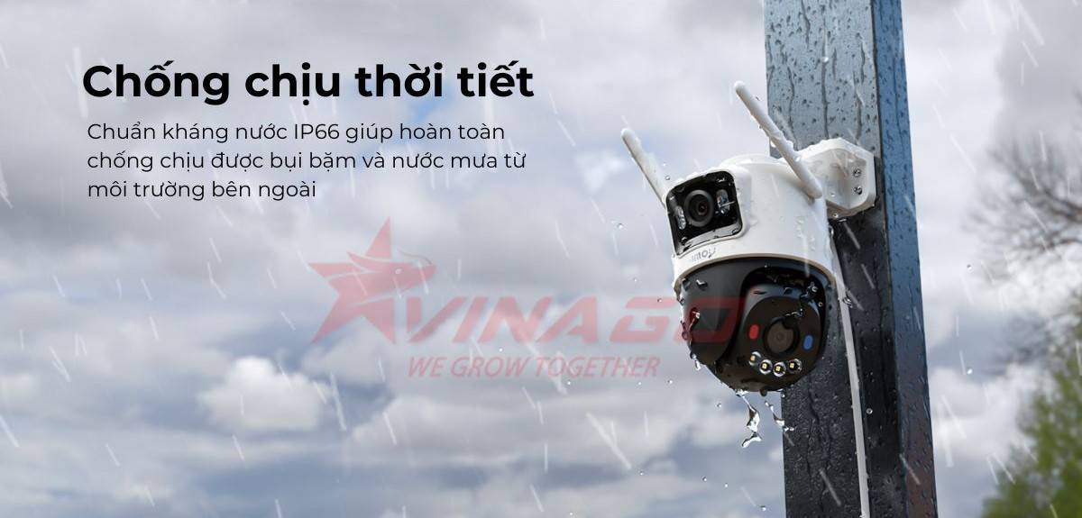 Camera IMOU CRUISER DUAL 2 6MP - CAMERA IMOU NGOÀI TRỜI 2 MẮT - IPC-S7XEP-6M0WED - QUAY QUÉT TOÀN CẢNH