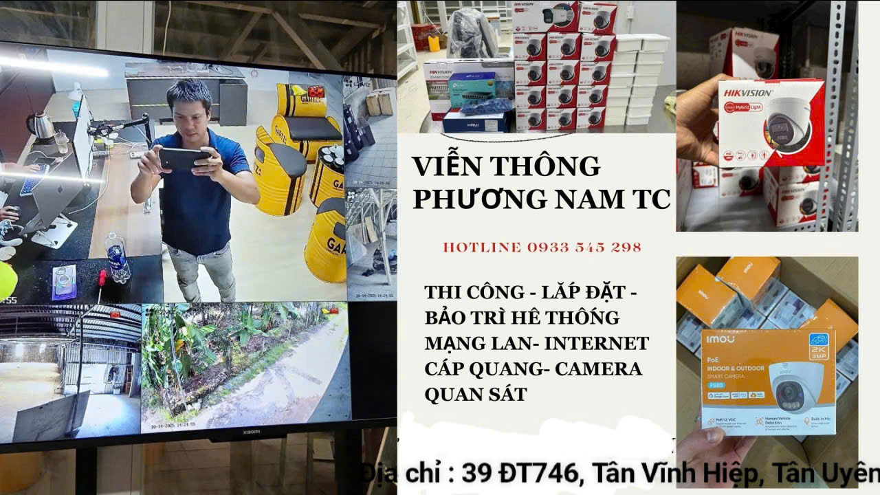 Lắp đặt camera wifi tại Tân Uyên